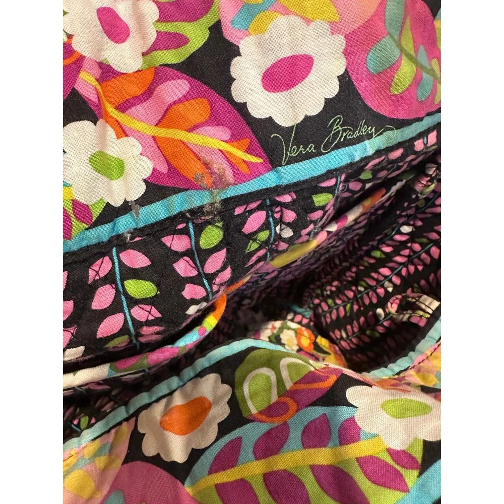 Vera Bradley Tutti Frutti Quilted Floral Vera Tote Bag Large Shoulder Bag